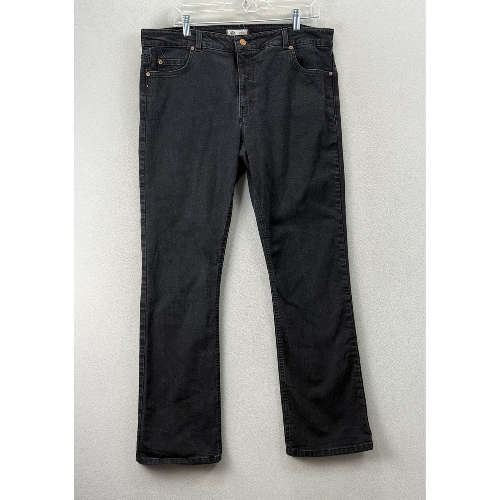 Dickies Bootcut Jeans Women's Sz 14 Black Stretch Faded Workwear Western Pants